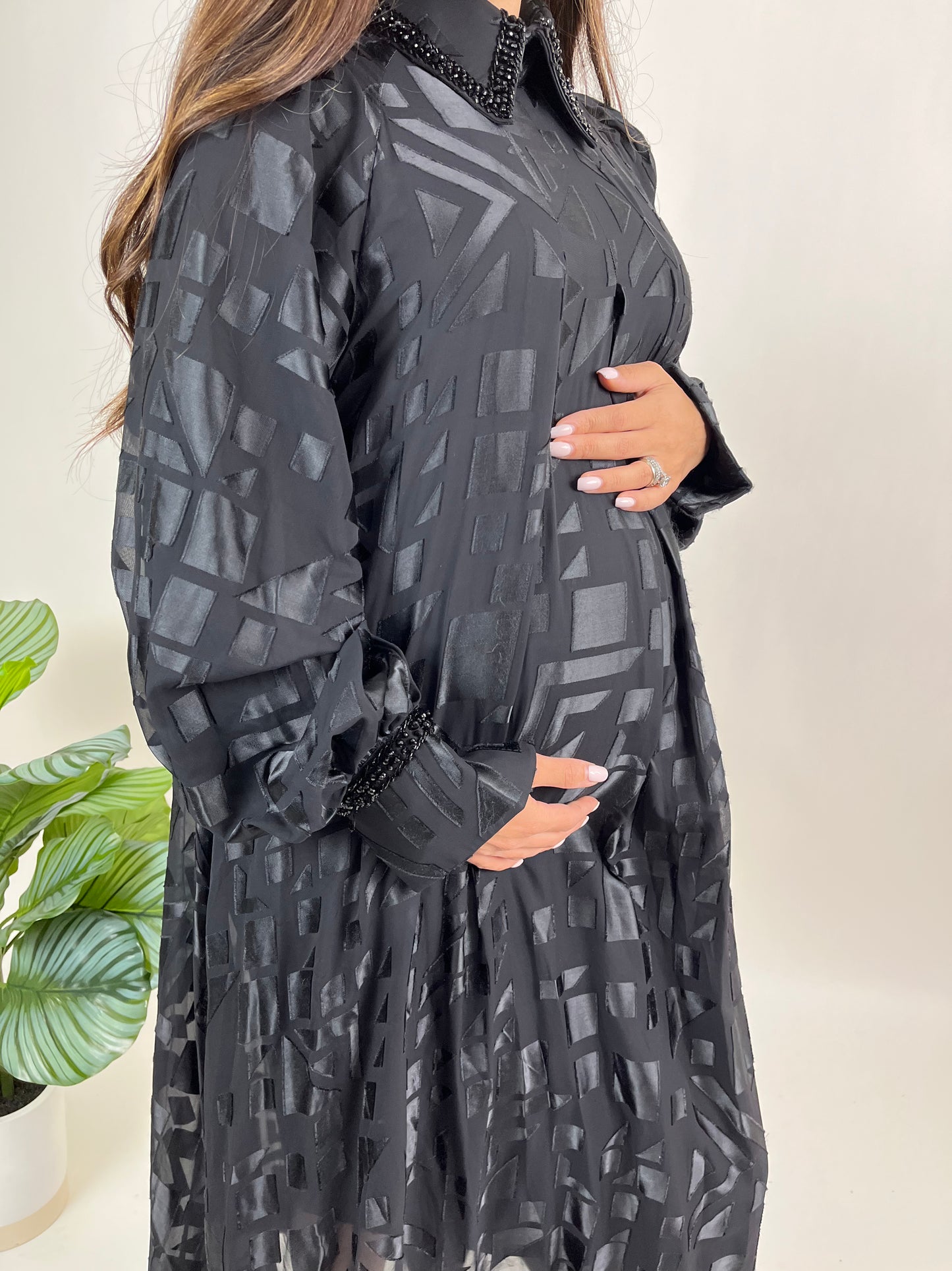 Printed Collar Dress