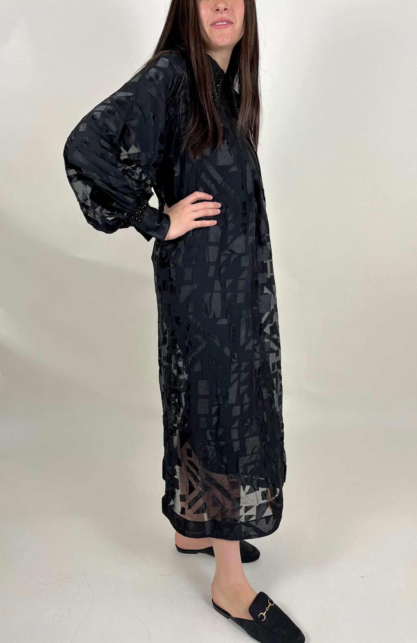 Printed Collar Dress