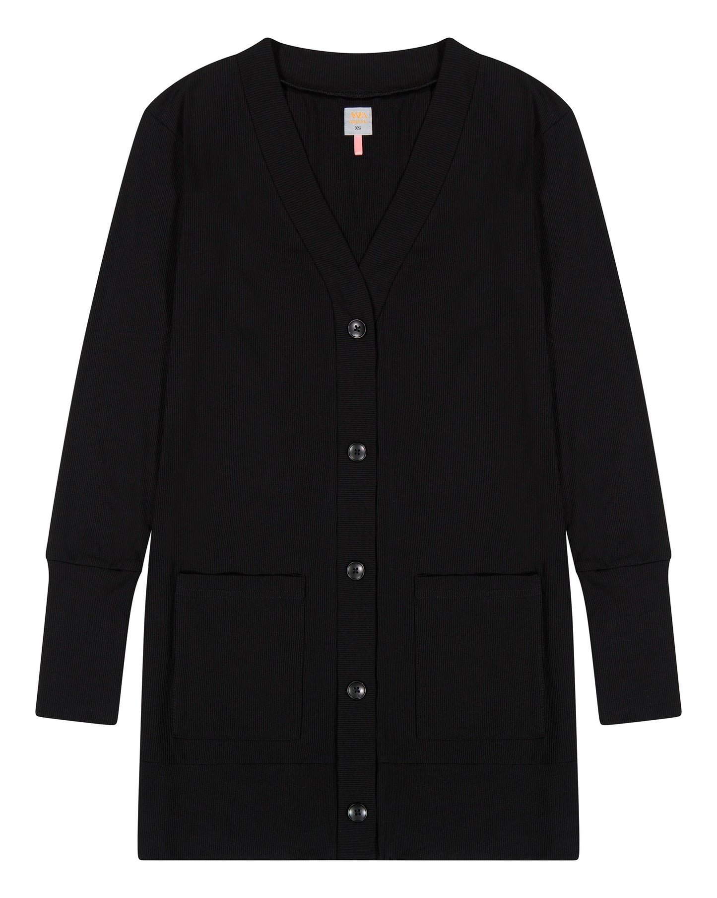 Long Rib Jersey Cardigan