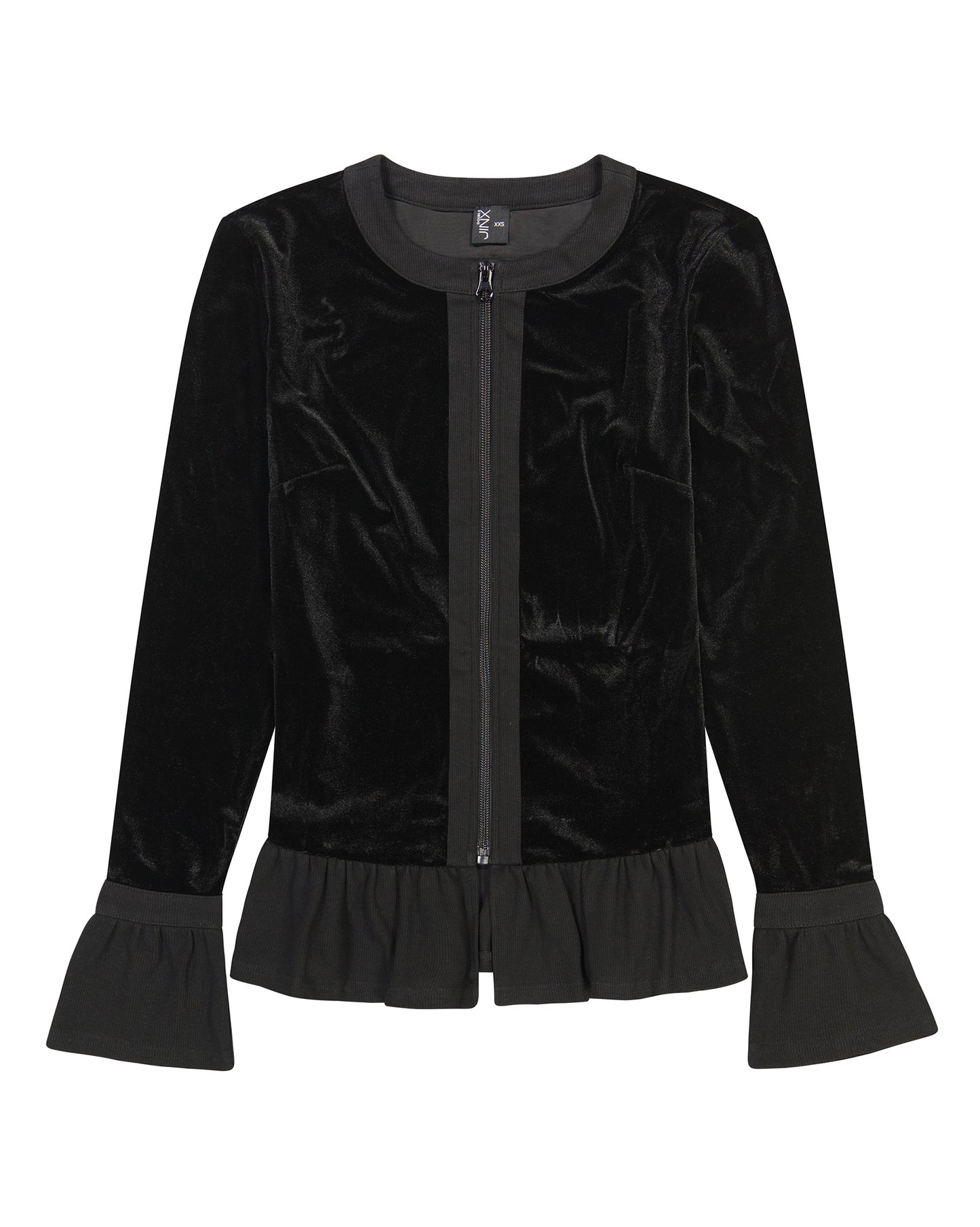 Pleated velvet bomber