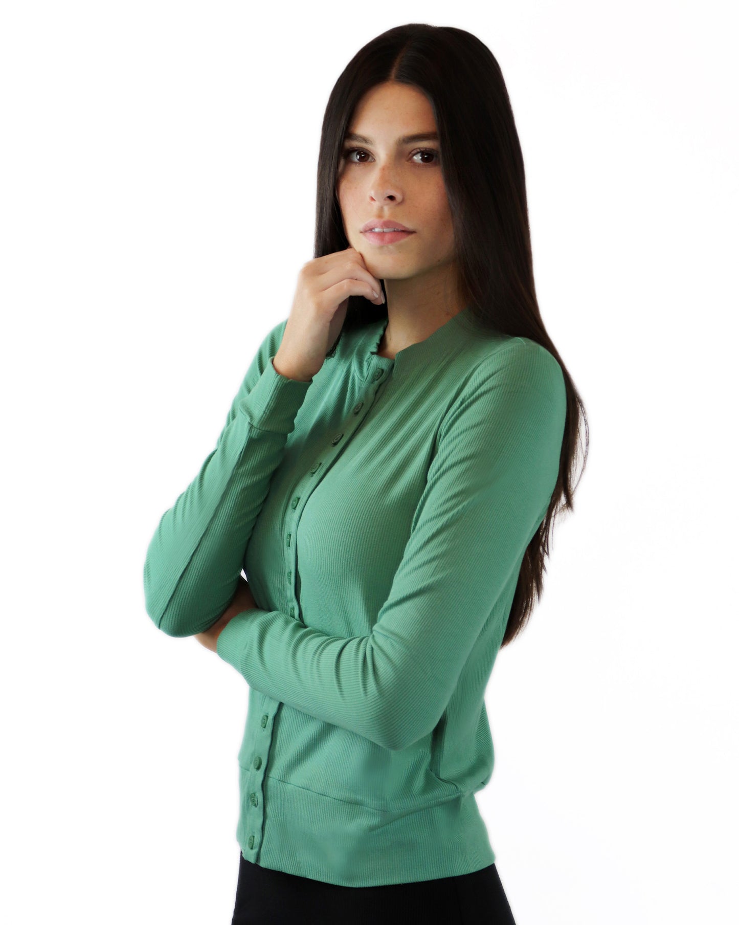 Rib Cardigan tee