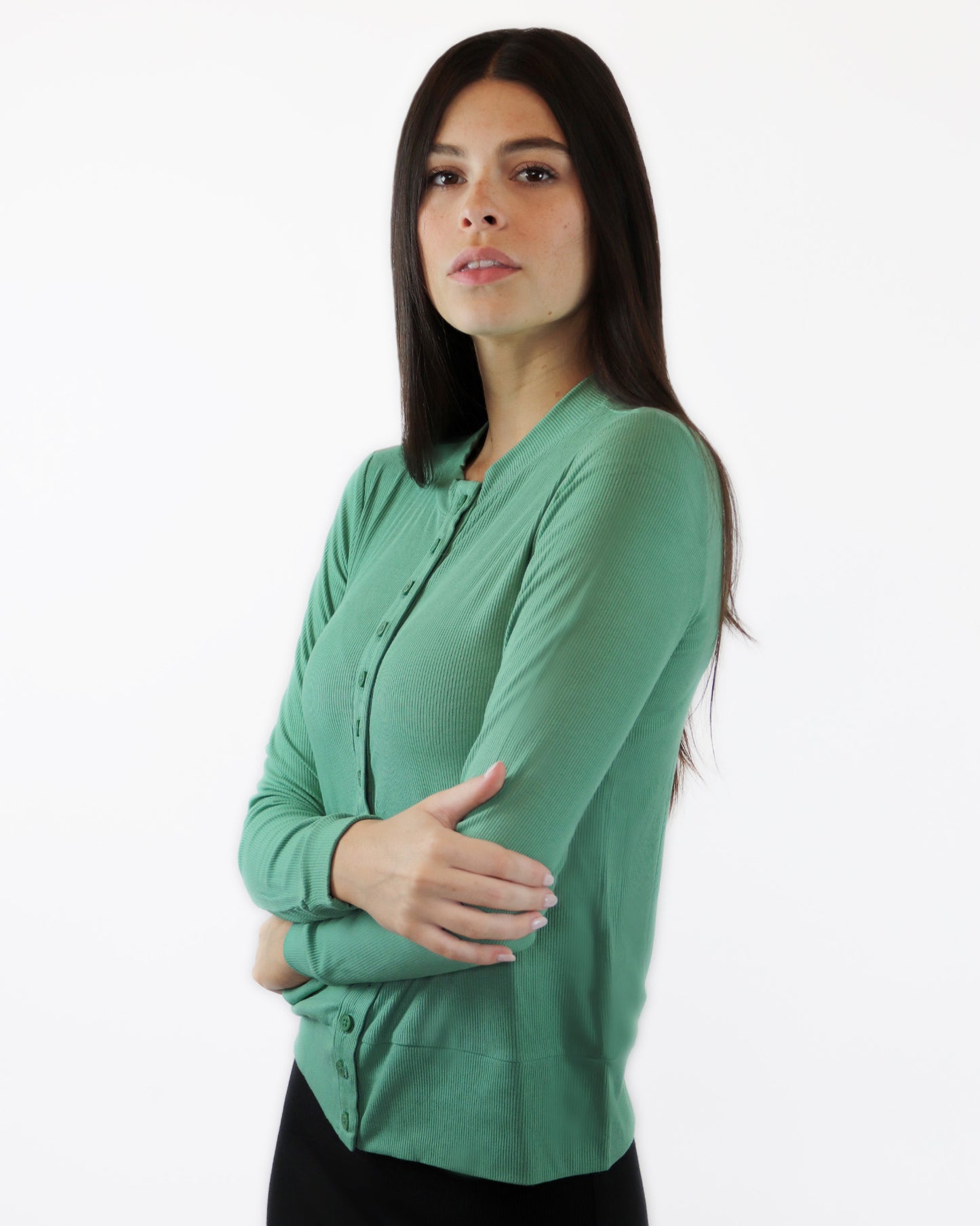 Rib Cardigan tee