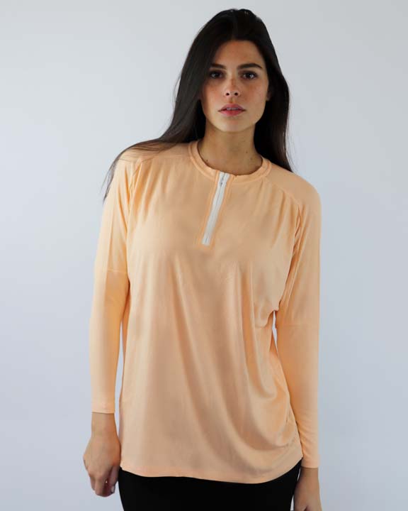 Half Zip Dolman Tee