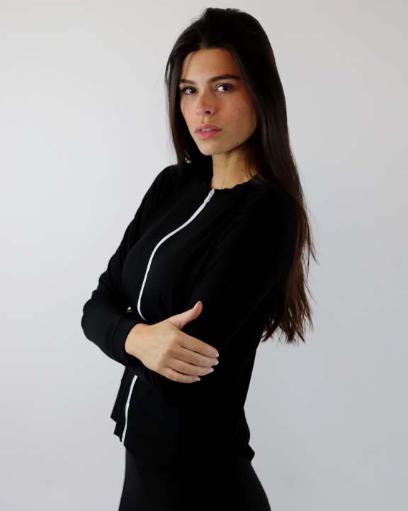 Long Back Zip Tee