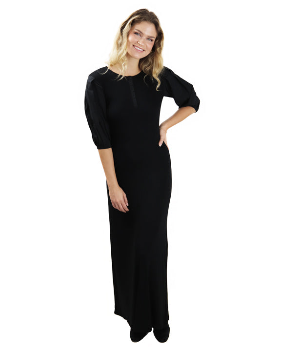 Puff Sleeve Henley Dress