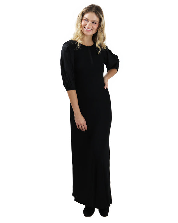 Puff Sleeve Henley Dress