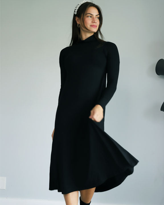 Turtleneck swing dress