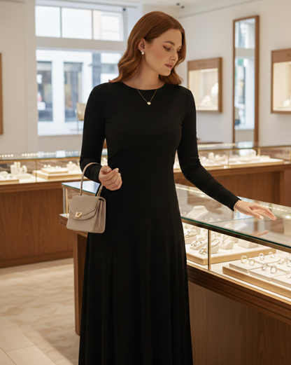 Crop Overlay Maxi Dress