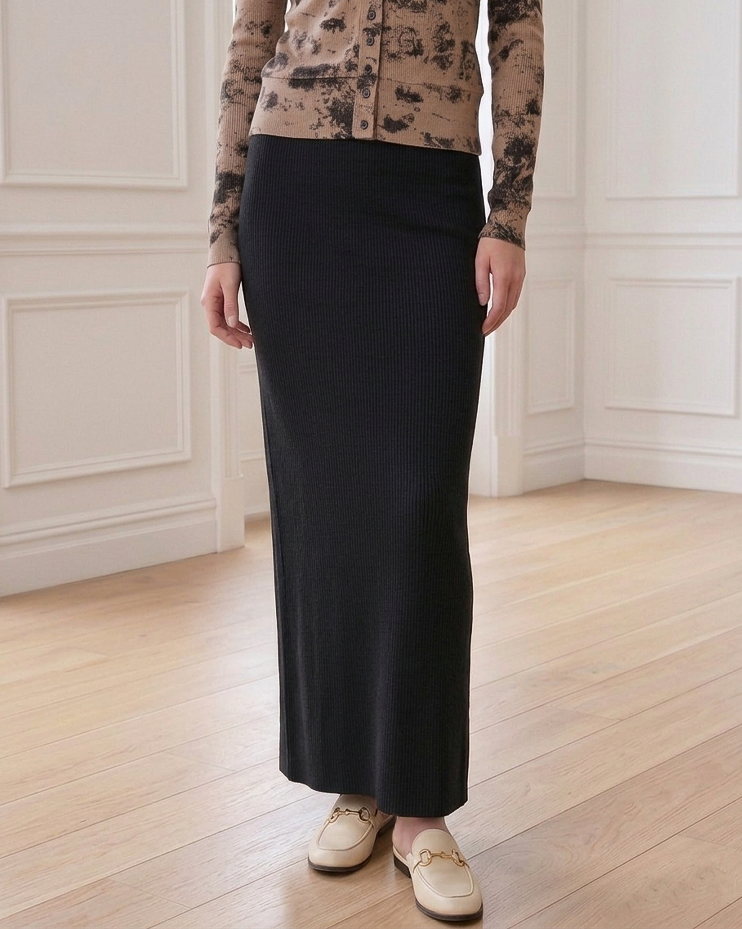Jersey Maxi Pencil skirt
