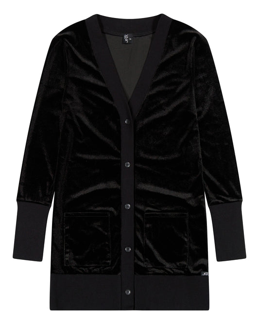 Long Velvet Cardigan