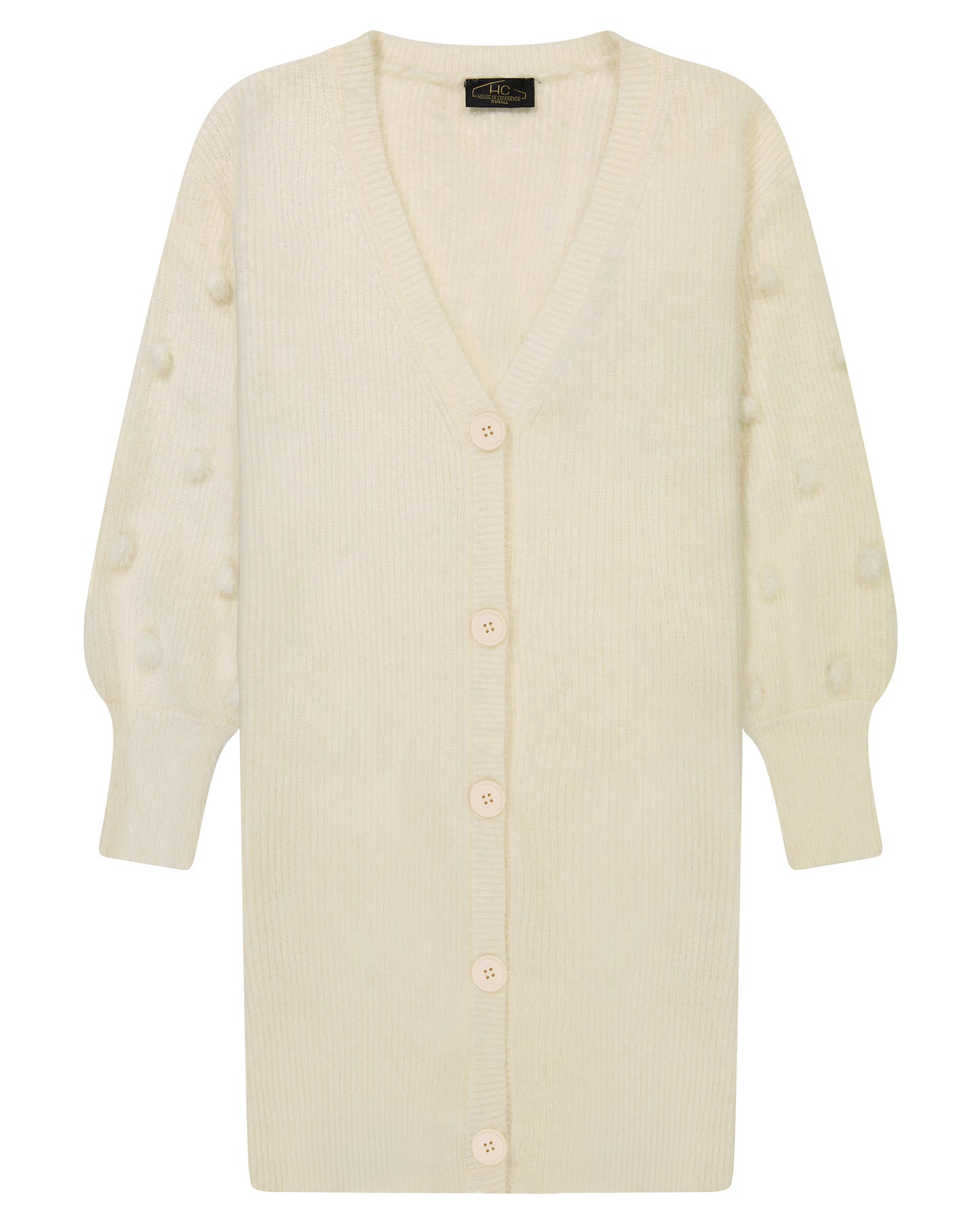 Pom Pom Sleeve Cardigan
