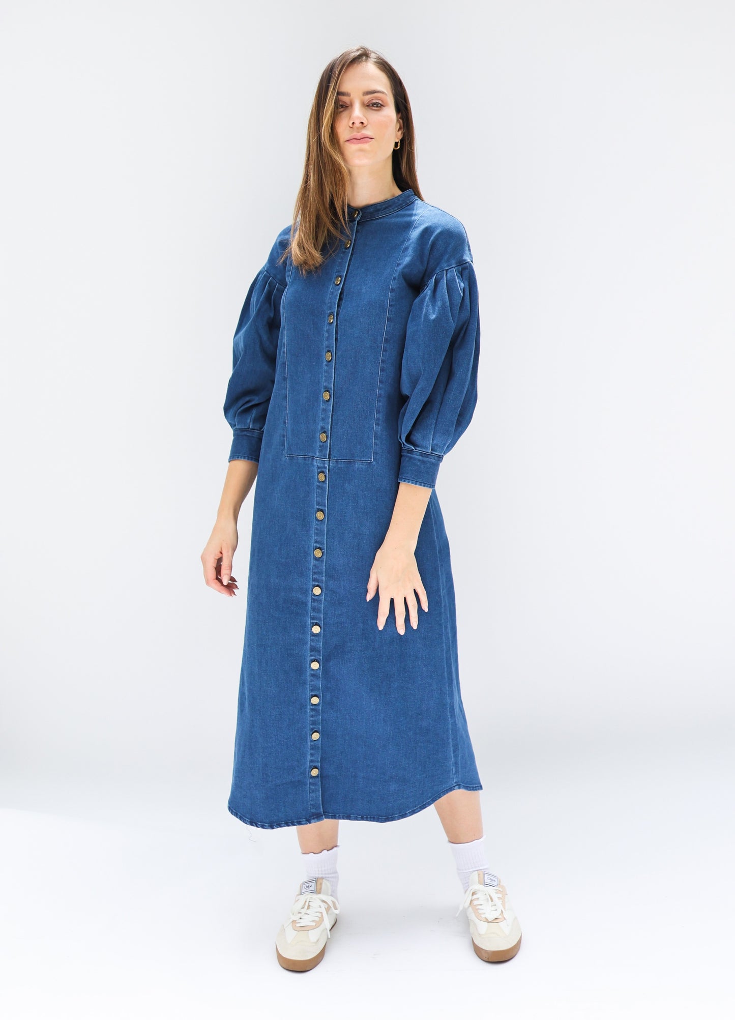 Denim Blouse Dress