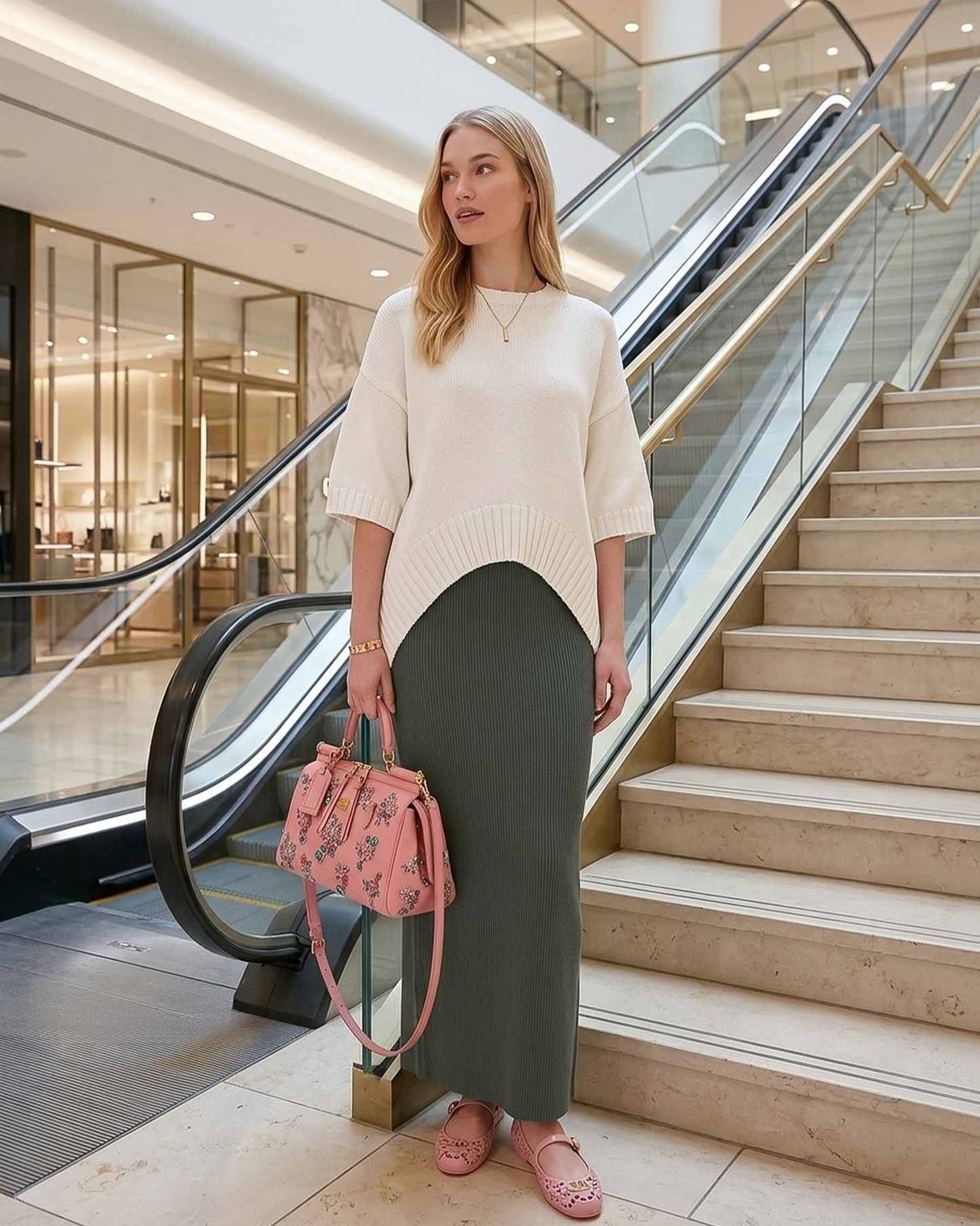 Jersey Maxi Pencil skirt