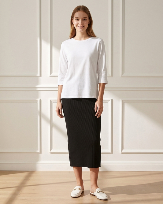 Midi pencil skirt